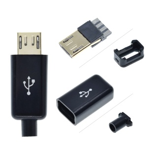 Micro USB muški konektor za lemljenje sa 5-pin kućištem (DIY komplet) - Img 7