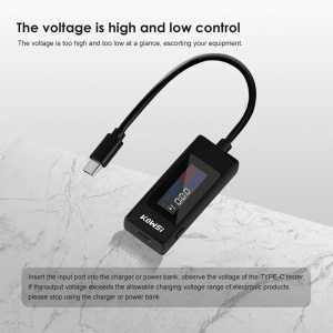 Multifunkcionalni USB-C Tester i Voltmetar Ampermetar KWS-065C - Digitalni Merač Napona i Struje / Tester za punjače - Img 4
