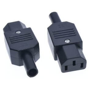 Naponski konektor IEC C14 ženski za kabl 10A 250V Crni - Strujna utičnica za računar / UPS - Img 2