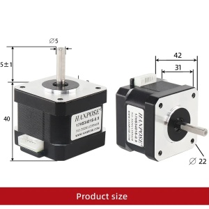 NEMA 17 Step Motor 17HS3401S – 1.3A 28Ncm za 3D štampače i CNC - Img 3