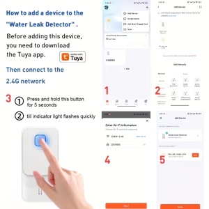 Pametni WiFi Senzor Curenja Vode i Poplave Tuya / Smart Life sa Sirenom - Img 10