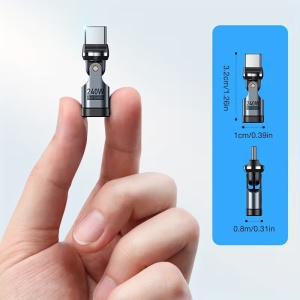 Rotirajući USB-C na USB-C Adapter 240W PD – 540° (180°+360°) - Img 7