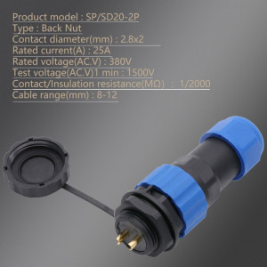 Set vodootpornih konektora SP20 2 pina - Img 1