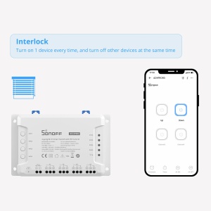 SONOFF 4CH Pro R3 Pametni WiFi / RF Prekidač 4 Kanala - za Roletne, Kapije i Svetlo - Img 4