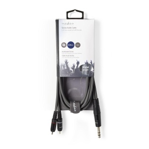 Stereo Audio Kabl 6.35mm na 2x RCA (Činč) - Metalni konektori - 1.5m - Img 3