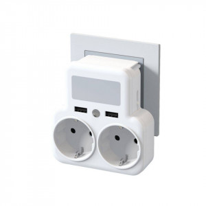 Strujni razdelnik sa 2 USB porta i noćnim svetlom - Img 3