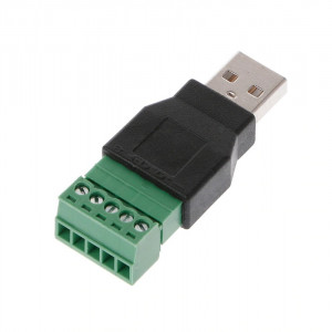 USB 2.0 Tip A Muški na 5-pinski Terminal sa Šrafovima (Bez Lemljenja) - Img 3