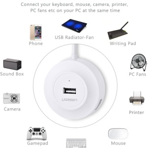 USB hub USB2.0 A M-4xUSB2.0 A F 480Mbps 1.0m beli - Img 3