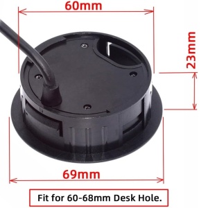 USB hub USB3.0 A M-2xUSB3.0+USB-C+SD/TF (MicroSD) "Mount-In-Desk" 1.5m - Img 5