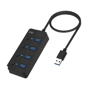 USB hub USB3.0 A M-4xUSB3.0 A F sa prekidačima 0.2m