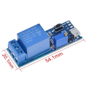 Vremenski Relej Tajmer Modul 5V-30V sa Odloženim Gašenjem i Micro USB 0-24s - NO i NC kontakti - Img 2
