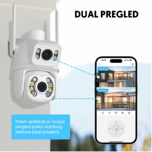 WiFi Kamera sa Dva Sočiva Dual Lens PTZ Spoljna 6MP - Img 3