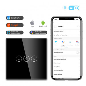 WiFi smart prekidač svetla WFPS-N03/BK - Img 2