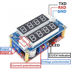 XL4015 Step-Down Modul 5A sa LED Displejom - Podesivi Pretvarač Napona sa Voltmetrom i Ampermetrom - Img 2