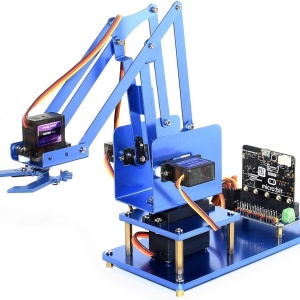 4-DOF Edukativna Metalna Robotska Ruka sa Servo Driverom - Kit za micro:bit