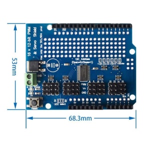 Arduino 16-Kanalni PWM / Servo Shield PCA9685 12-bit (HW-378) - Img 4