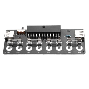 ATX Adapter Razvodna Ploča za Laboratorijsko Napajanje (3.3V, 5V, 12V) - Modul za Računarsko Napajanje ATX / SFX / FLEX sa USB i Banana Priključcima - Img 9