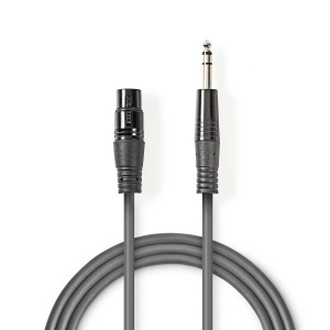 Audio Kabl XLR Ženski na 6.35 mm Bananas 1.5m – Balansirani Mikrofonski Kabl