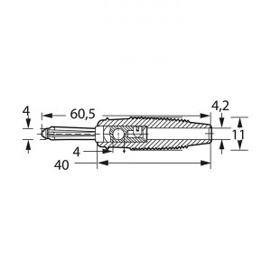 Banana 4mm Hirschmann Buela 20K plava - Img 2