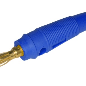 Banana 4mm pozlaćena plava