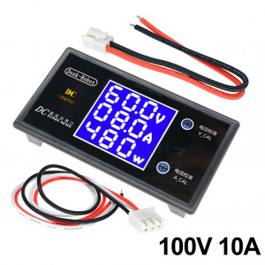 Digitalni Merač Snage i Napona - DC Vatmetar, Voltmetar i Ampermetar 100V 10A