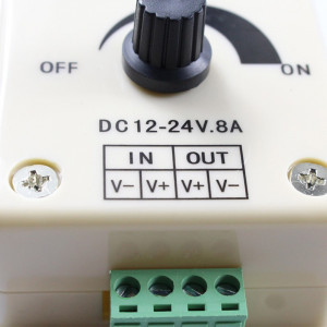 Dimer za LED rasvetu DC 12V-24V 8A sa potenciometrom - Regulator jačine svetlosti za LED trake - Img 8