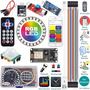 ESP8266 LED Ring Starter Kit - Pametni IoT Komplet sa Senzorima (Kompatibilan sa Arduino)