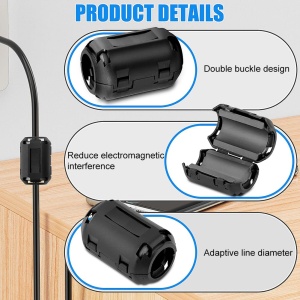 Feritni Filter za Kabl 5mm – EMI / RFI Prigušivač Šuma i Smetnji za Audio, Video i USB Kablove - Img 8