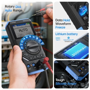 FNIRSI DST-210 Multimetar i Osciloskop 3-u-1 - 10MHz, 48MSa/s, Generator Signala - Img 8