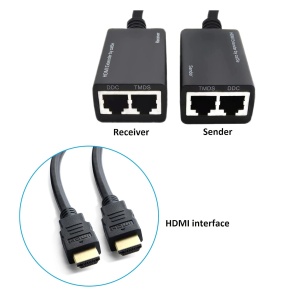 HDMI Extender produživač preko mrežnog kabla (Cat5e / Cat6) do 30m pasivni (komplet predajnik i prijemnik) - Img 4