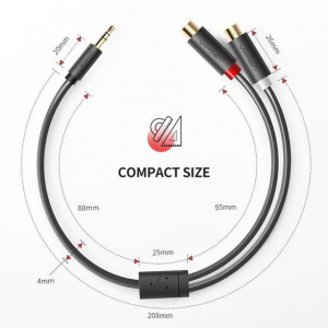 Kabl adapter 3.5mm ST M-2xRCA F 0.2m - Img 2