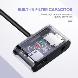 Kabl adapter USB C muški-3.5mm stereo ženski +USB C ženski - Img 6