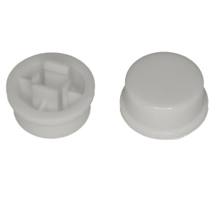 Kapica za taster 12x12x7.3mm bela
