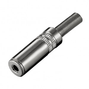 Klink konektor 3.5mm ženski stereo metalni za kabl