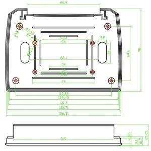 Kutija plastična 143x100x30mm IP54 (za wireless router) bela - Img 5
