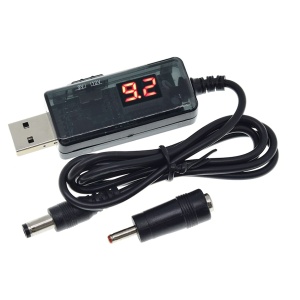 KWS-912V USB Step-Up Pretvarač Napona 5V na 9V / 12V sa Displejom - Kabl za Napajanje Rutera preko Power Banka
