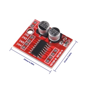 L298N MX1508 Mini Dual DC Motor Driver Modul 1.5A 2V-10V za Arduino PWM kontrola 2-kanala - Img 3
