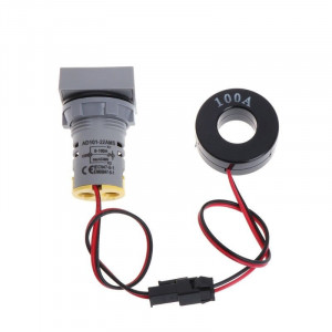 LED ampermetar 0-100A 22mm žuti AD101-22AMS - Img 3