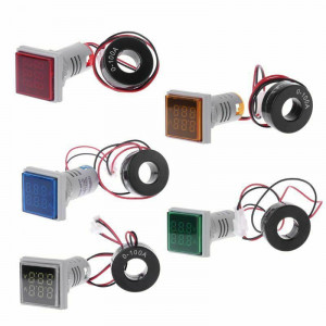 LED ampermetar/voltmetar 22mm beli - Img 3