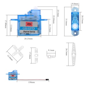 Micro Digital Servo Motor GH-S37D 3.7g za RC modele i Arduino - Img 4