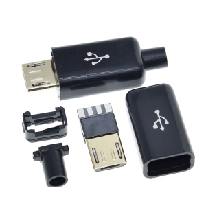 Micro USB muški konektor za lemljenje sa 5-pin kućištem (DIY komplet) - Img 4