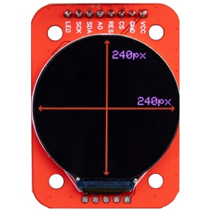 Okrugli TFT LCD Displej 1.28" 240x240 GC9A01 SPI sa Čitačem SD Kartica (TF slotom) - za Arduino / ESP32 - Img 5