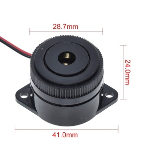 Piezo Zujalica 3-24V DC 90dB 3.7KHz sa Žicama i Ušicama - za Alarm i Signalizaciju - Img 4