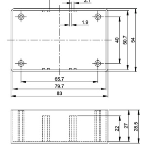 Plastična kutija za elektroniku Gainta G1020B – 83x54x30mm - Img 2