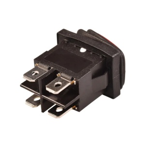 Prekidač 13x19mm 6A 250VAC DPST vodootporni crveni - Img 3