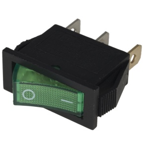 Prekidač 30x11mm 16A 250VAC zeleni