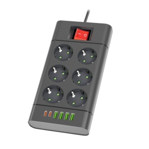 Produžni kabl 6xšuko+4xUSB-A+2xUSB-C sa prekidačem 2.0m