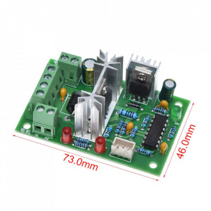 PWM Regulator Brzine DC Motora sa Prekidačem za Smer Revers 10-30V - Img 2