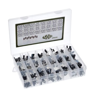 Set elektrolitskih kondenzatora 500 komada (24 vrednosti 0.1uF - 1000uF)