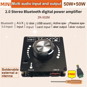 Stereo audio pojačalo 2x50W ZK-502M - Img 3